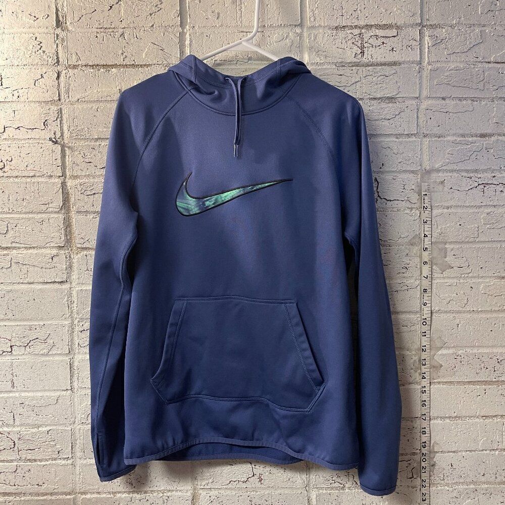 Nike Dri-Fit Purple and Green Hoodie Medium